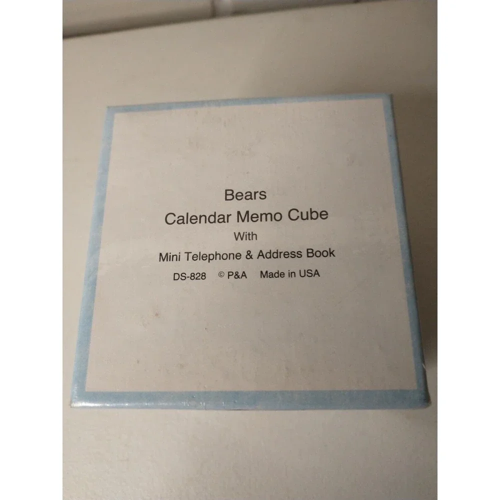 Bear Memo Cube Mini Telephone Address Book Vintage